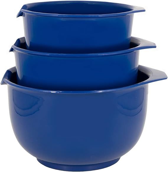 Glad Mixing Bowls with Pour Spout, Set of 3 | Nesting Design Saves Space | Non-Slip, BPA Free, Di... | Amazon (US)