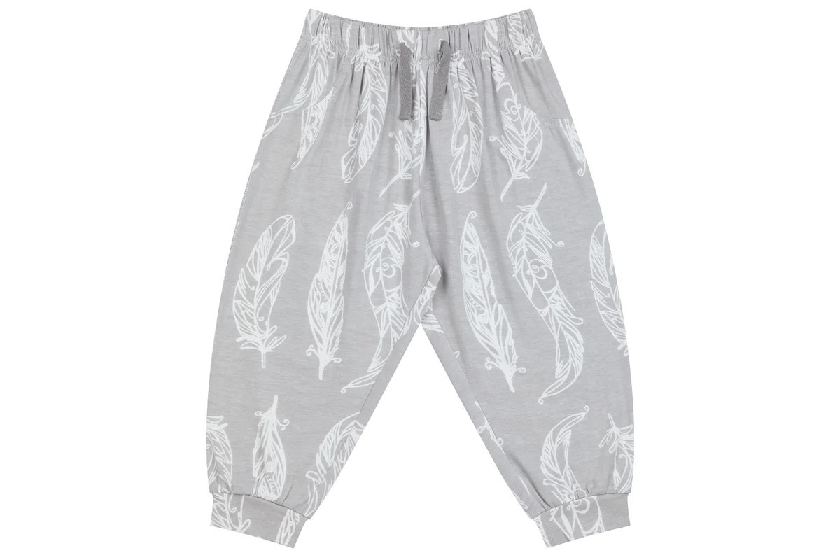 Bamboo Jersey Harem Pants - Feather Grey | Nest Designs