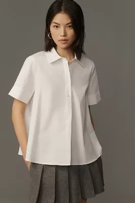 The Pollie Short-Sleeve Swing Blouse | Anthropologie (US)