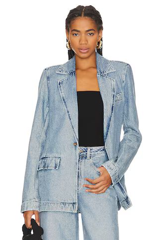 WeWoreWhat Denim Blazer in Denim Blue from Revolve.com | Revolve Clothing (Global)