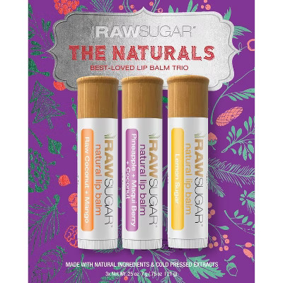 Raw Sugar Lip Balm Set - 3ct/0.75oz | Target