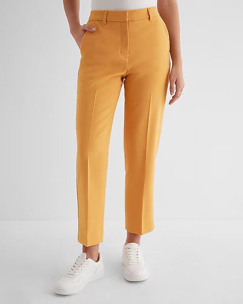 Editor High Waisted Twill Straight Ankle Pant | Express