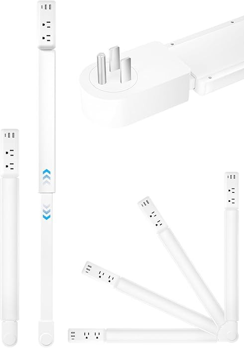 Eletrical Outlet Extender Stick 22"-34" Vertical Power Socket Expander with 2 AC Outlets, USB-A,U... | Amazon (US)