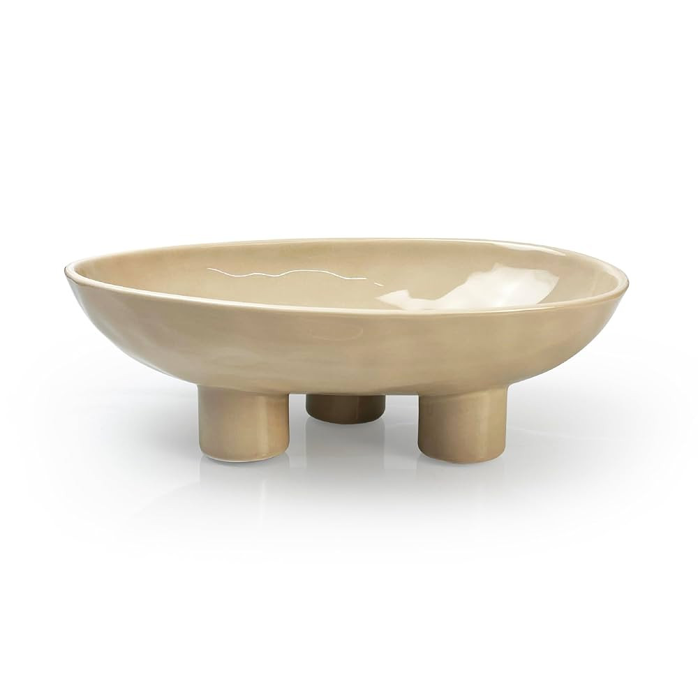 SEICASAYA Three-Legs Ceramic Fruit Bowl, 25cm Ceramic Bowl for Kitchen Counter, Large Candy Bowl,... | Amazon (CA)