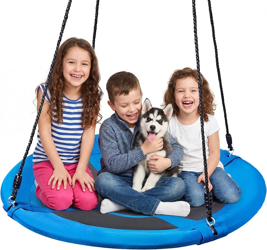 TURFEE 40 inch Saucer Tree Swing 900Lb Weight Capacity, Waterproof Swing Seat for Kids Outdoor wi... | Amazon (US)