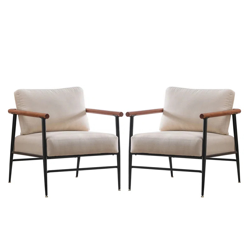 Tooleen 27.3'' Wide Upholstery Armchair With Metal Legs | Wayfair North America