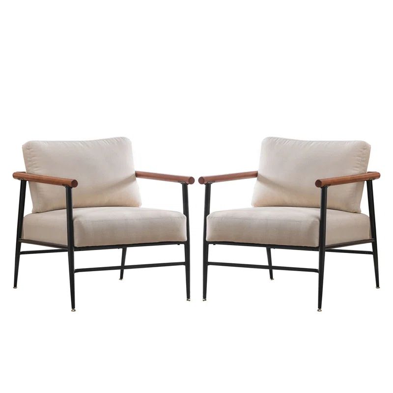 Tooleen 27.3'' Wide Upholstery Armchair With Metal Legs | Wayfair North America