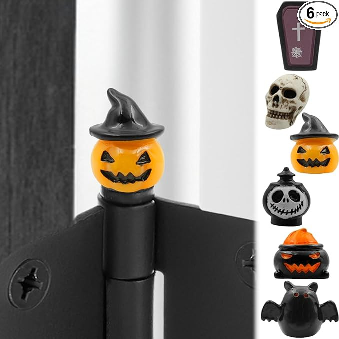 Gothic Hinge Heads Decorative Topper for Halloween - Magnetic Hinge Head Home Decoration - Spooky... | Amazon (US)