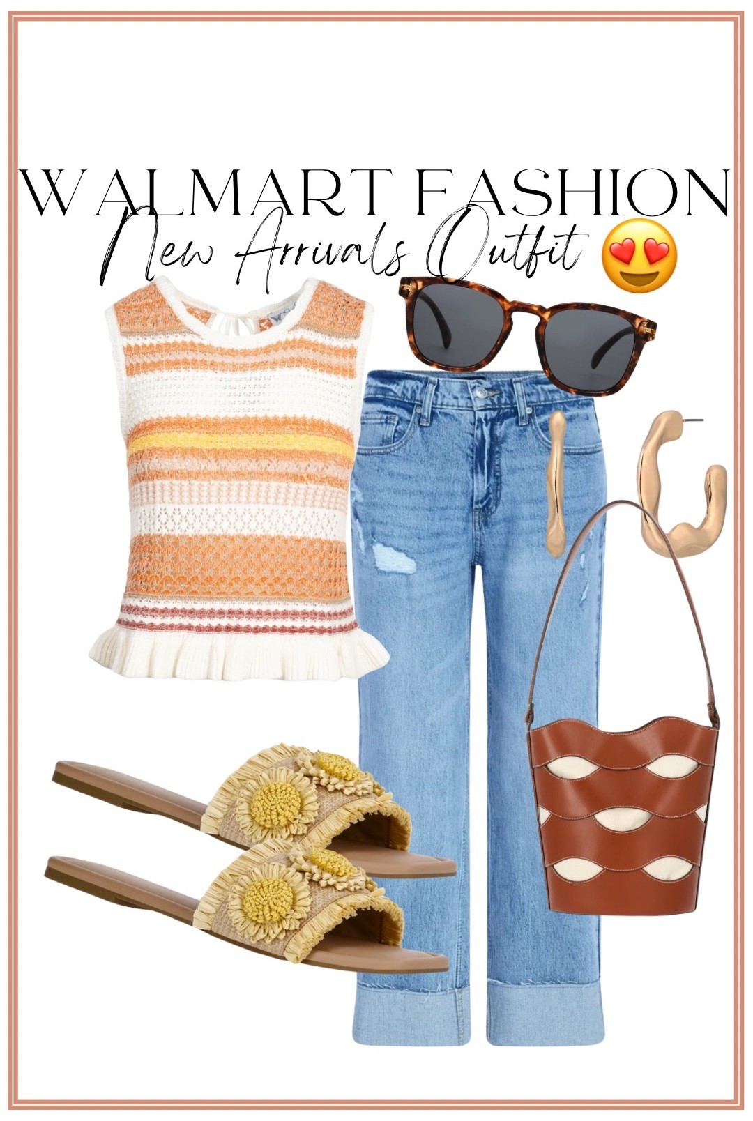 Walmart new arrivals are absolutely crushing it lately 😍 This adorable striped knit tank paired with cuffed denim gives the perfect casual chic summer outfit vibe! I love how high-end this whole look feels while still being affordable 🙌🏻 The floral raffia sandals and woven bucket bag pull everything together for the cutest elevated everyday outfit.

Perfect for brunch dates, summer shopping days, vacation outfits, coffee runs, or casual dinner nights 🤍 These Walmart fashion finds are giving boutique vibes without the boutique prices!

#WalmartFashion #WalmartFinds #SummerOutfit #CasualChicStyle #AffordableFashion #DenimOutfit #KnitTank #SummerStyle #EverydayOutfit #WalmartStyle #FashionFinds #WideLegJeans #ResortStyle #BoutiqueStyle #AffordableStyle #OOTD #SummerFashion #NeutralStyle #WalmartNewArrivals #VacationStyle

#LTKootd #LTKPetite