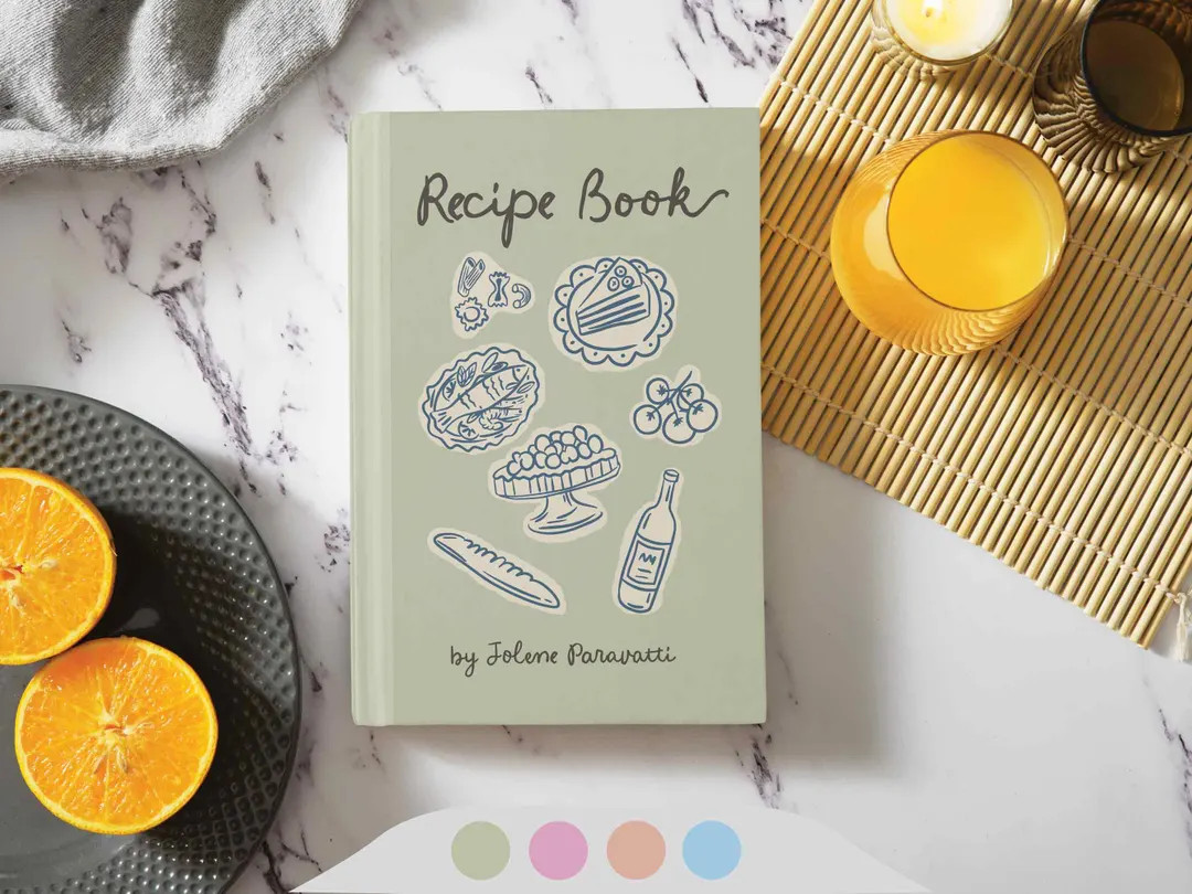 Whimsical Cookbook, Hand Drawn Personalized Custom Recipe Name Journal, Notebook, Family Chef Kit... | Etsy (US)