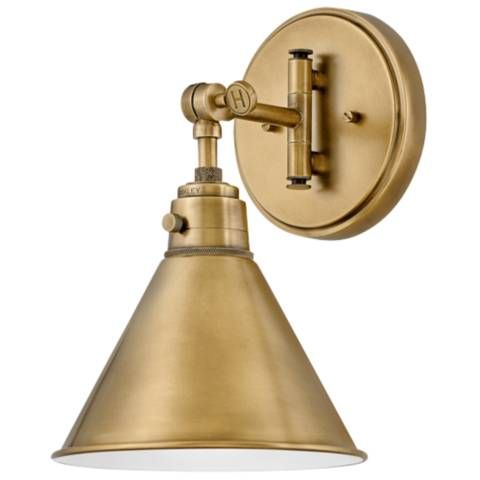 Hinkley Arti 12 1/4" High Brass Finish Modern Wall Sconce | Lamps Plus