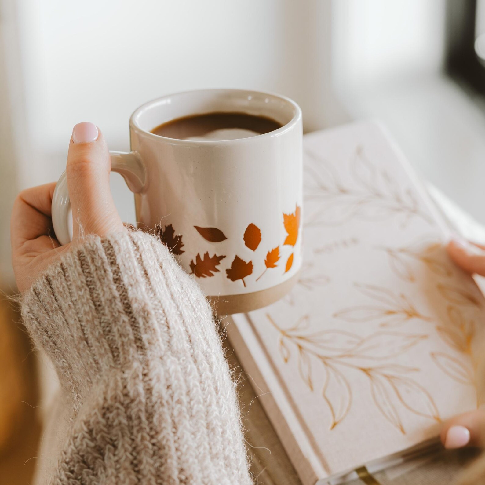 Fall Leaves Stoneware Coffee Mug - Fall Coffee Mug for Home - Halloween Coffee Mug, Fall Gifts an... | Etsy (US)