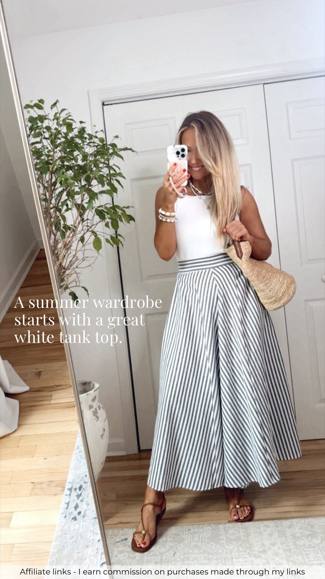 Affiliate links - I earn commission on purchases made through my links | white knit tank top with crochet straps