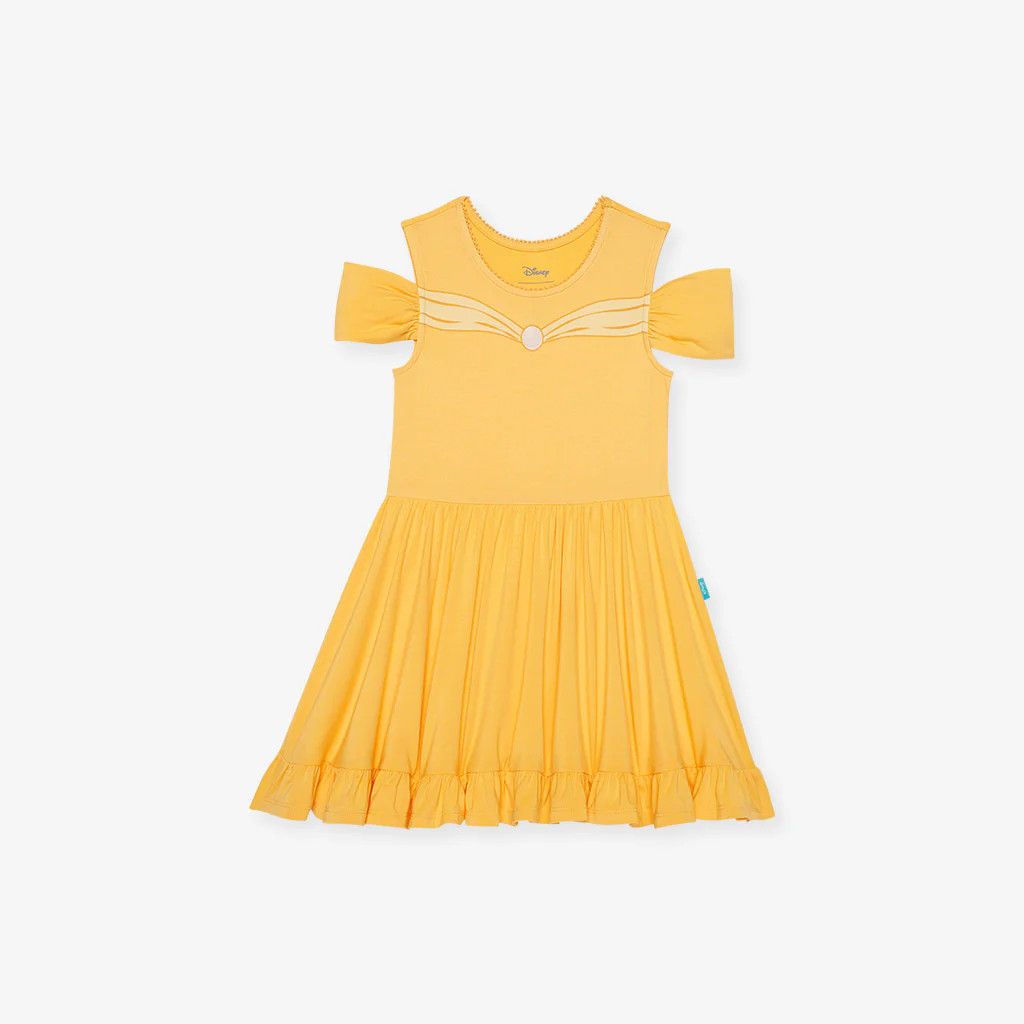 Disney Princess Yellow Baby Bodysuit Dress | Belle | Posh Peanut