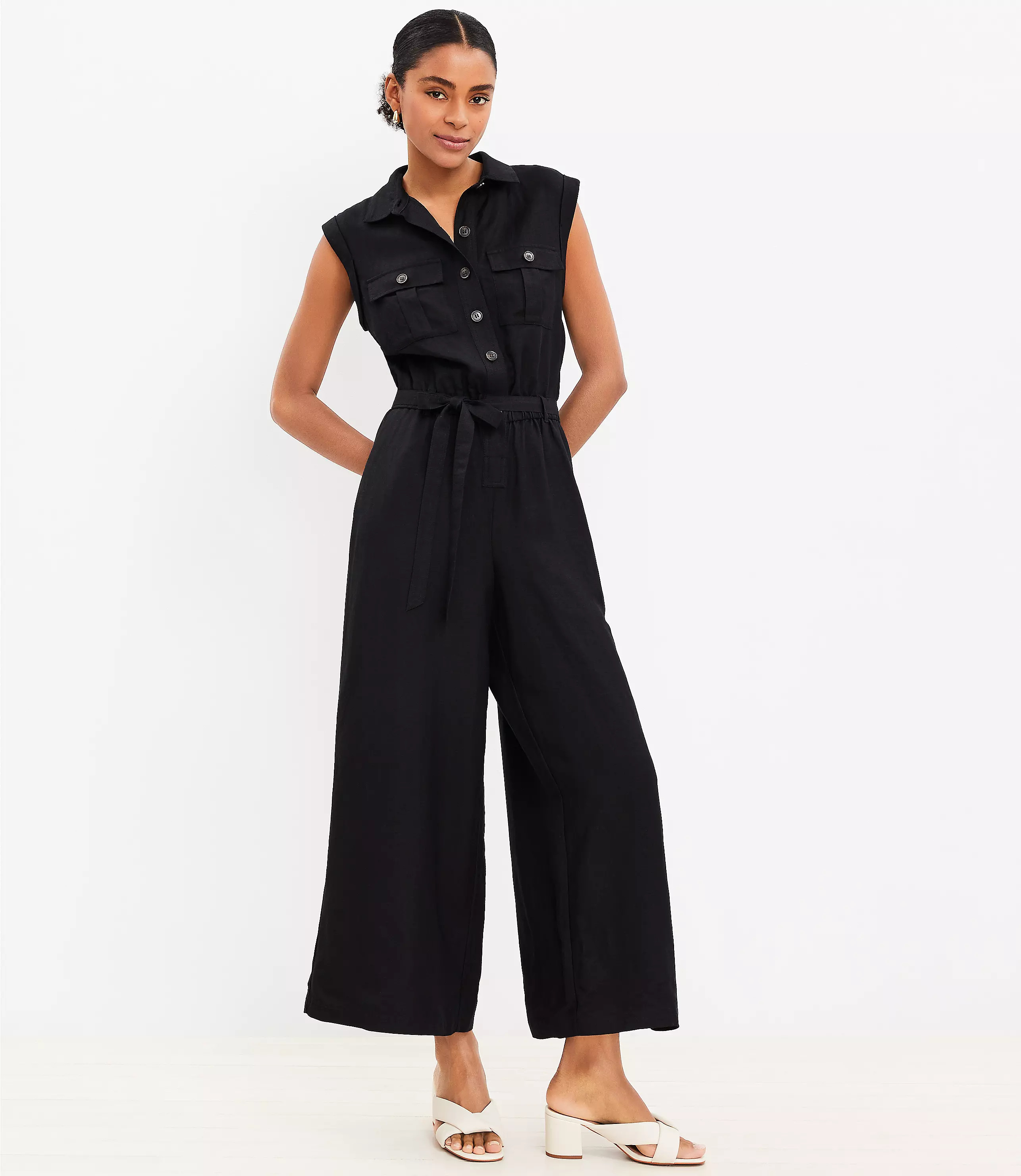 Petite Wide Leg Jumpsuit | LOFT