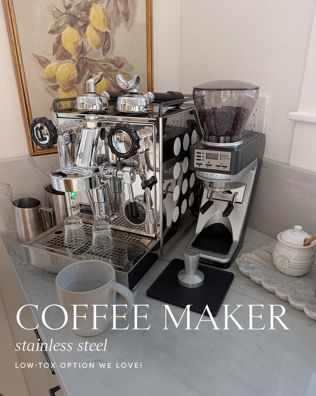 Low-tox living kitchen
Coffee maker
Stainless steel 

#LTKHome