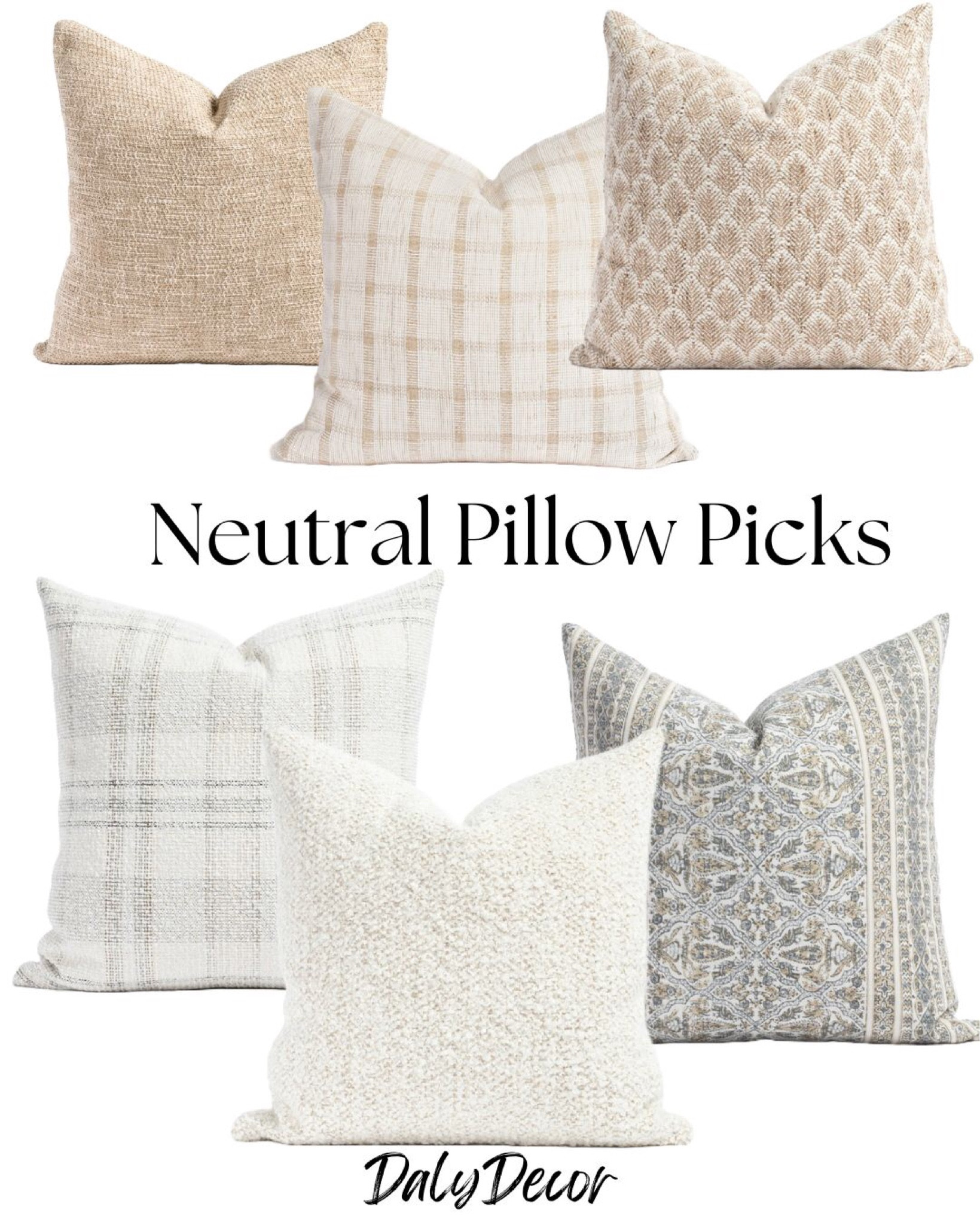 Neutral Pillow Picks from Tonic Living 

#LTKhome