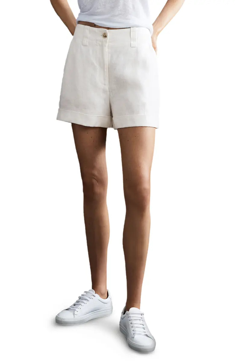 Demi High Waist Linen Shorts | Nordstrom