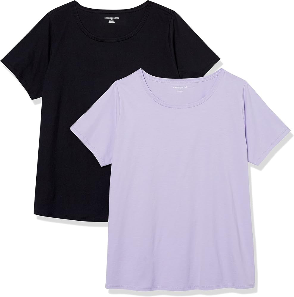Amazon Essentials Women's Classic-Fit 100% Cotton Short-Sleeve Crewneck T-Shirt (Available in Plu... | Amazon (US)