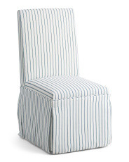 Caster Wheel Striped Slipcover Dining Chair | Marshalls