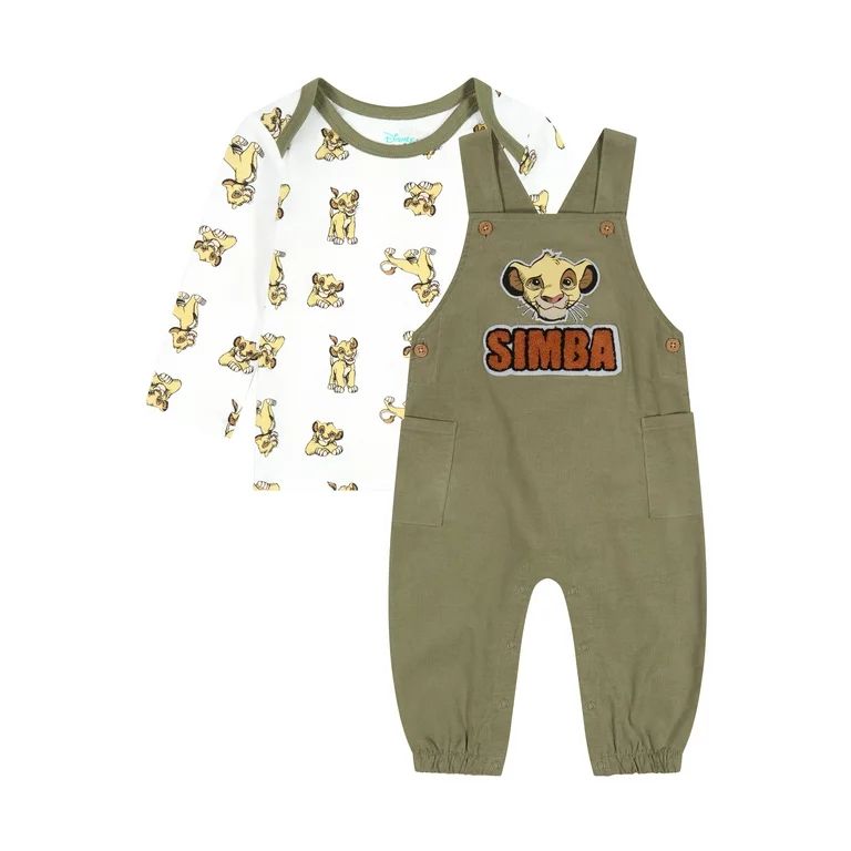 The Lion King Baby Boy Overall Set, Sizes 0/3 Months - 24 Months | Walmart (US)