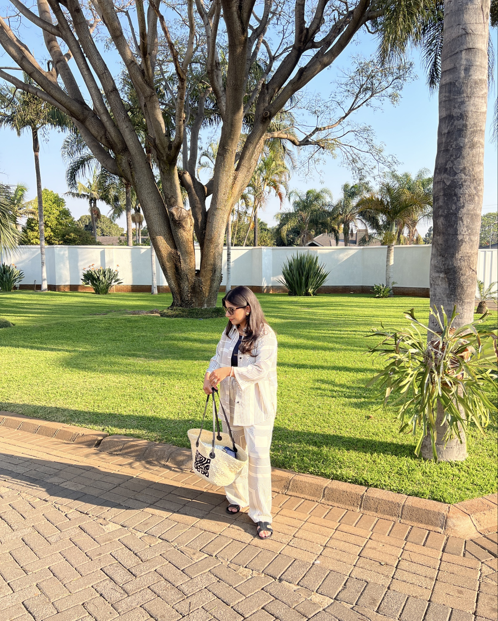 Comfiest coord - airport / travel outfit 

Size S shirt, Size M trousers 
* I got the shirt altered (took out the cuffs on the sleeves)
* Also got the trousers altered 

#LTKtravel #LTKfindsunder50 #LTKSeasonal