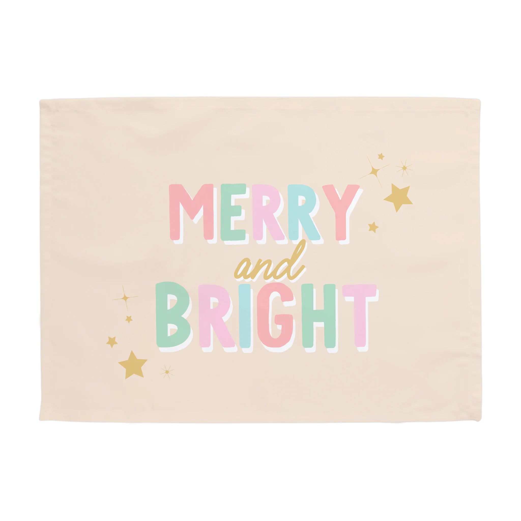 {Pink + Blue} Merry & Bright Banner | Hunny Prints