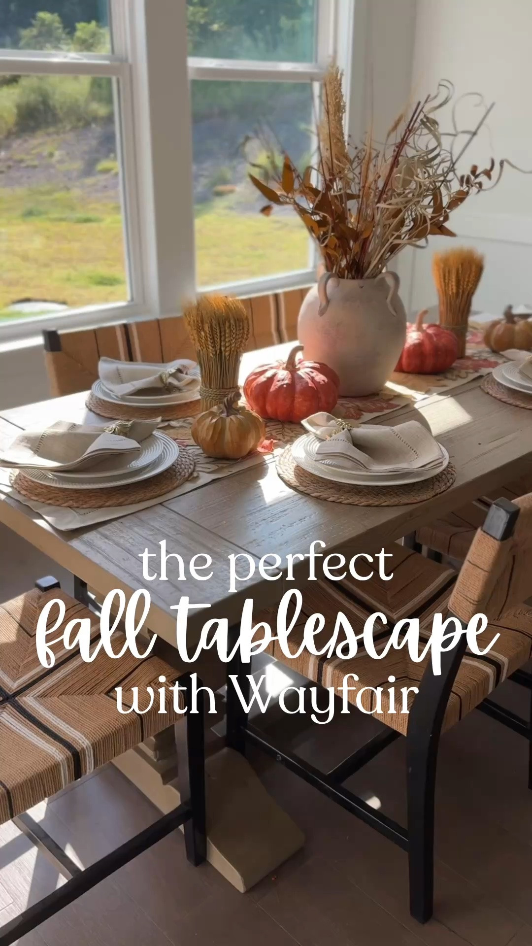 #ad I’m swooning over this cozy fall tablescape with finds from @Wayfair! 🍂It’s the perfect inspiration for all of the Thanksgiving gatherings coming up! I can’t wait to host this season! 

#wayfair #WayfairPartner #falltablescape