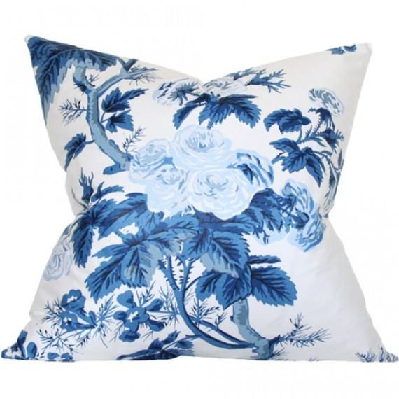 Pyne Hollyhock Indigo Designer Pillow | Arianna Belle