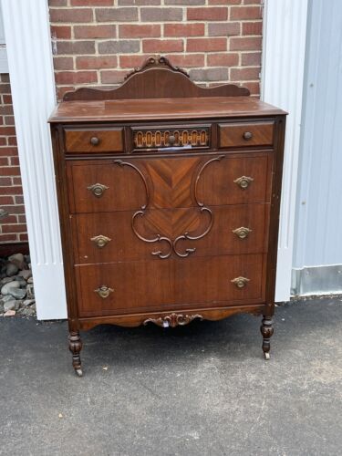 Late Victorian Lenoir Furniture Co.  6 Drawer Oak Dresser high boy casters 44.5”  | eBay | eBay US