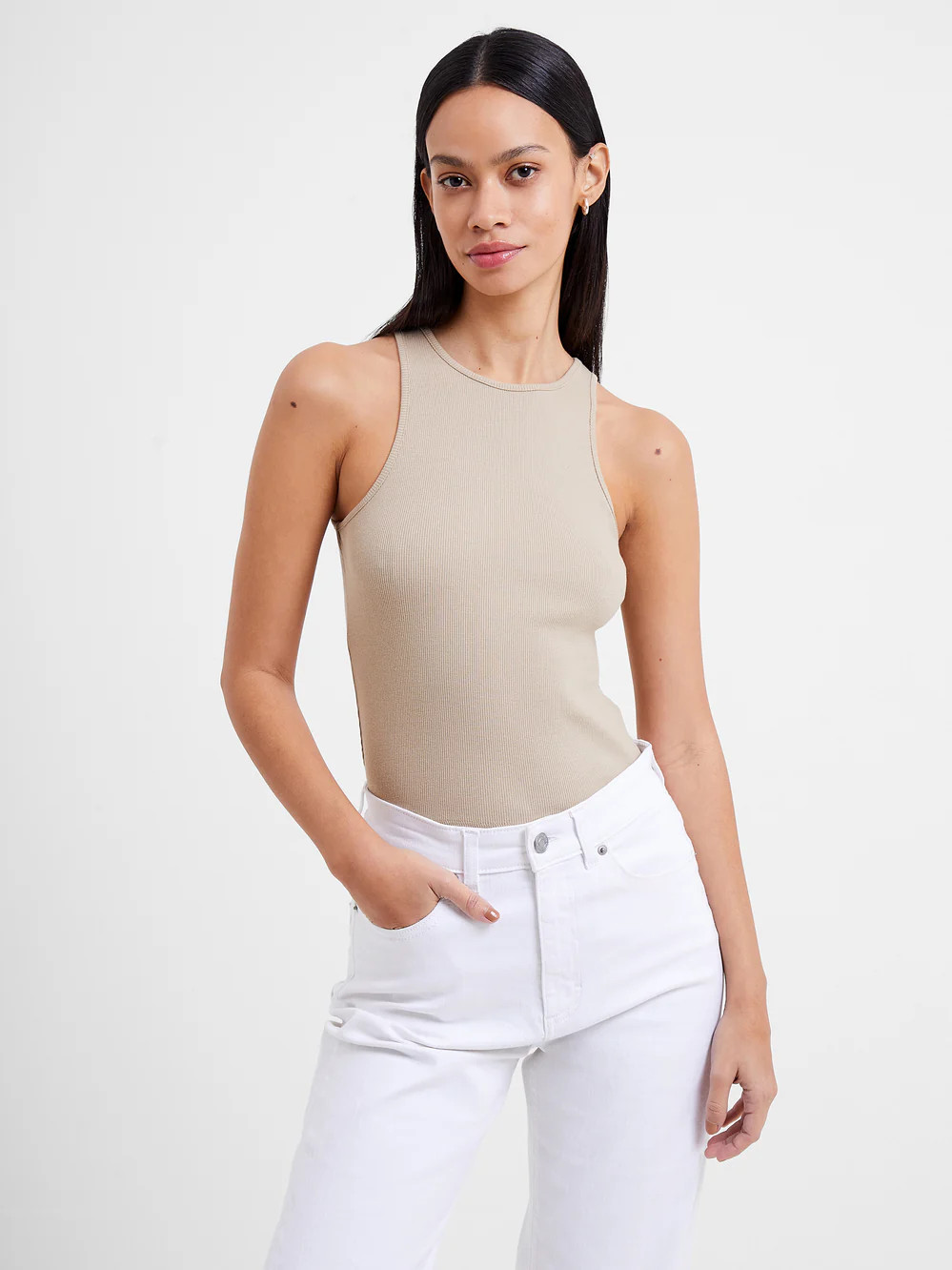 Rassia Sheryle Rib Racer Tank Top | French Connection (US)