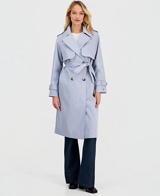 Women's Double-Breasted Belted Trench Coat | Macy's