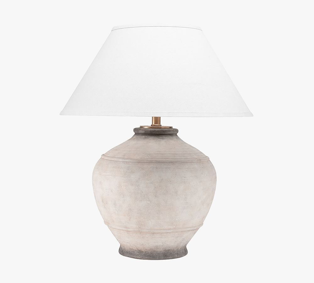 Aetna Round Ceramic Table Lamp | Pottery Barn (US)