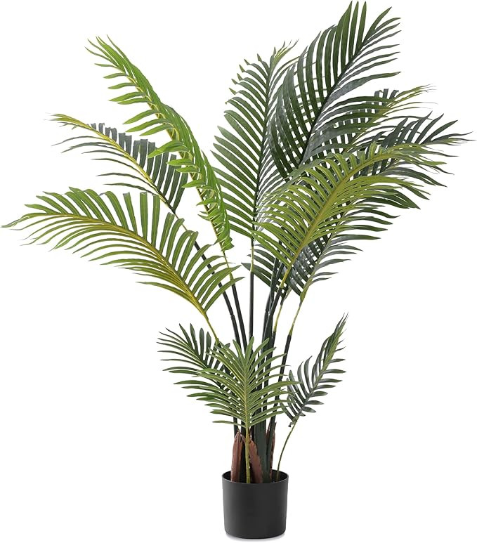 Artificial Tree - Areca Palm Faux Trees Outdoor - Artificial Plants for Home Decor Indoor - 4ft T... | Amazon (US)