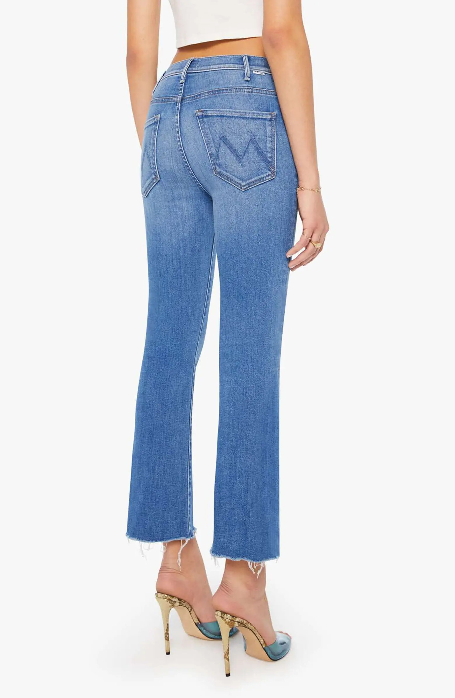 MOTHER The Hustler Fray Ankle Slim Bootcut Jeans | Nordstrom | Nordstrom