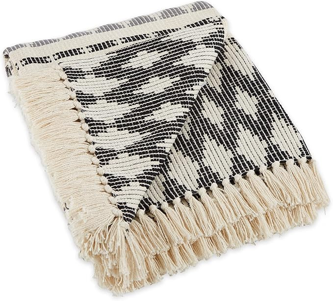 DII California Casual, Colby Southwest Woven Throw, Black & Gray, 50x60 | Amazon (US)
