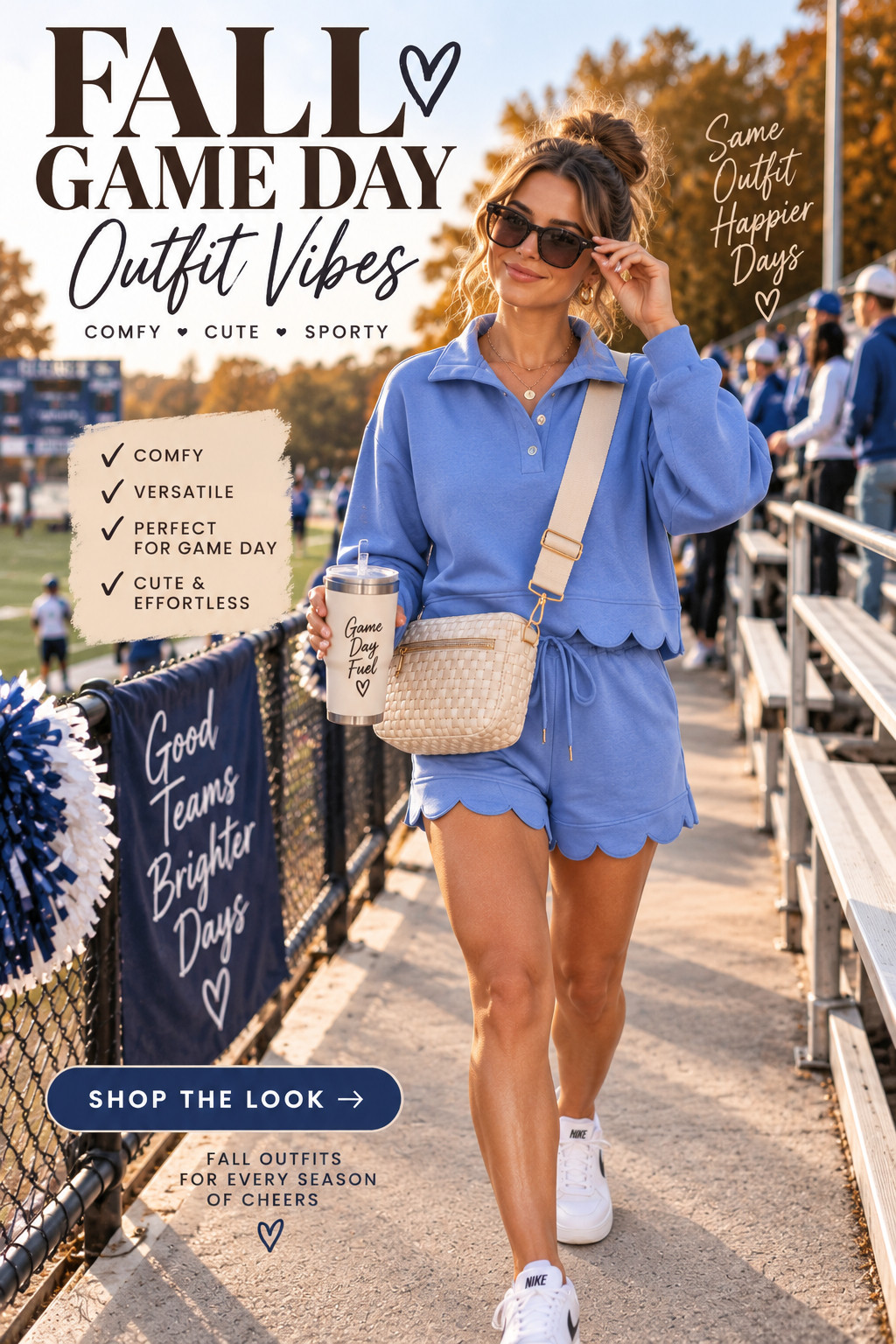 Save this cozy fall outfit idea featuring chocolate brown, gingham and creamy neutrals. Style an oversized brown sweatshirt with gingham shorts, white sneakers, a chocolate crossbody bag, gold jewelry and neutral hair accessories for an effortless transitional fall look. Perfect inspiration for casual fall outfits, coffee runs and weekend style. Shop the look and save for fall!
 

 #LTKSeasonal #LTKU #LTKOver40
