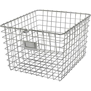 Spectrum Diversified 47970 Wire, Vintage Locker Basket Style, Rustic Farmhouse Chic, Steel Storag... | Amazon (US)