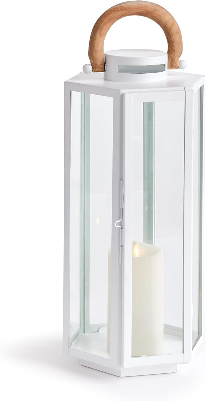 Napa Home & Garden Dockside Outdoor Lantern Small Small White/Natural | Amazon (US)