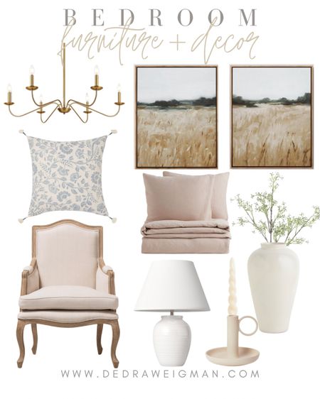 Bedroom home decor & furniture finds! Loving this French country vibe with the accent chair, chandelier & wall art! 


#bedroom #homedecor #bedroomdecor 


#LTKstyletip #LTKFind #LTKhome