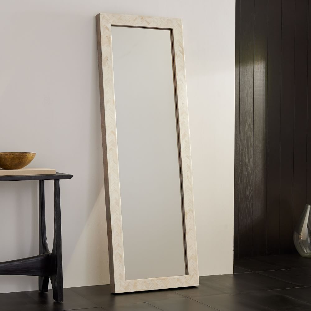 Parsons Bone Inlay Floor Mirror - 72" | West Elm (US)