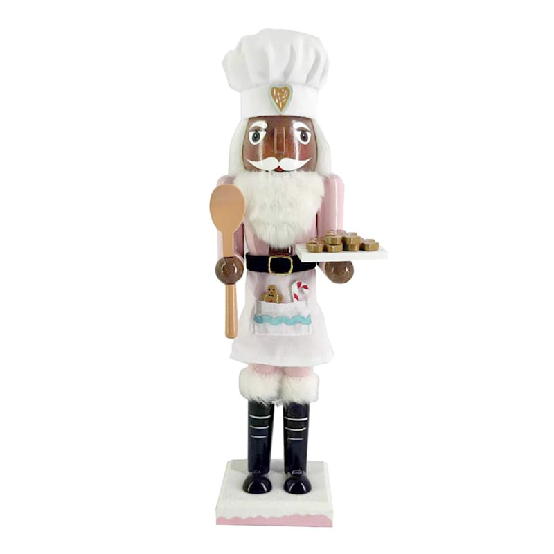 Mrs. Claus' Bakery Chef with Cookies Nutcracker, 15" | At Home