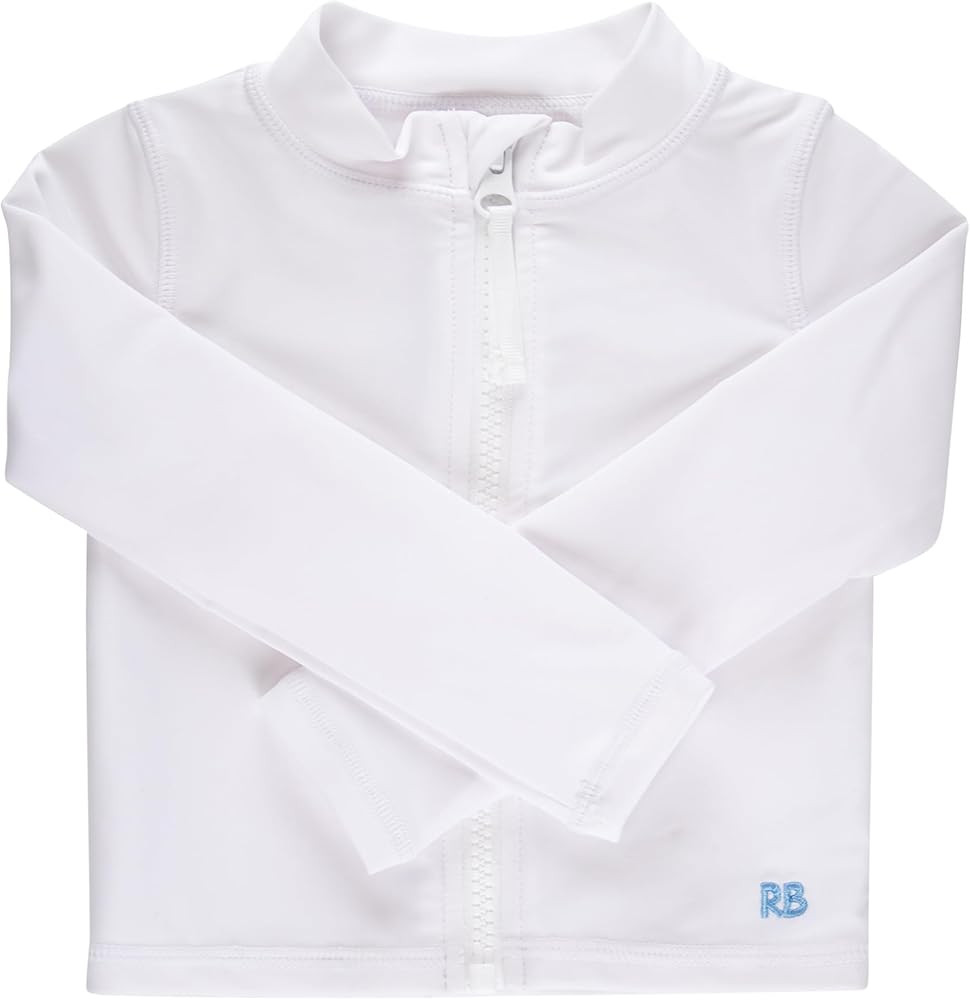 RuffleButts UPF50+ Sun Protective Unisex Long Sleeve Full Zip Rash Guard | Amazon (US)