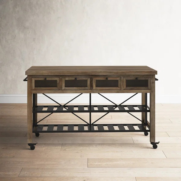 Cadhla Solid Wood Kitchen Island | Wayfair North America