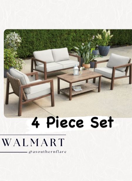 Patio Set/ 4 piece set/ Walmart/ Hime And Garden/ Outdoor/ 

#LTKover40 #LTKSeasonal #LTKhome