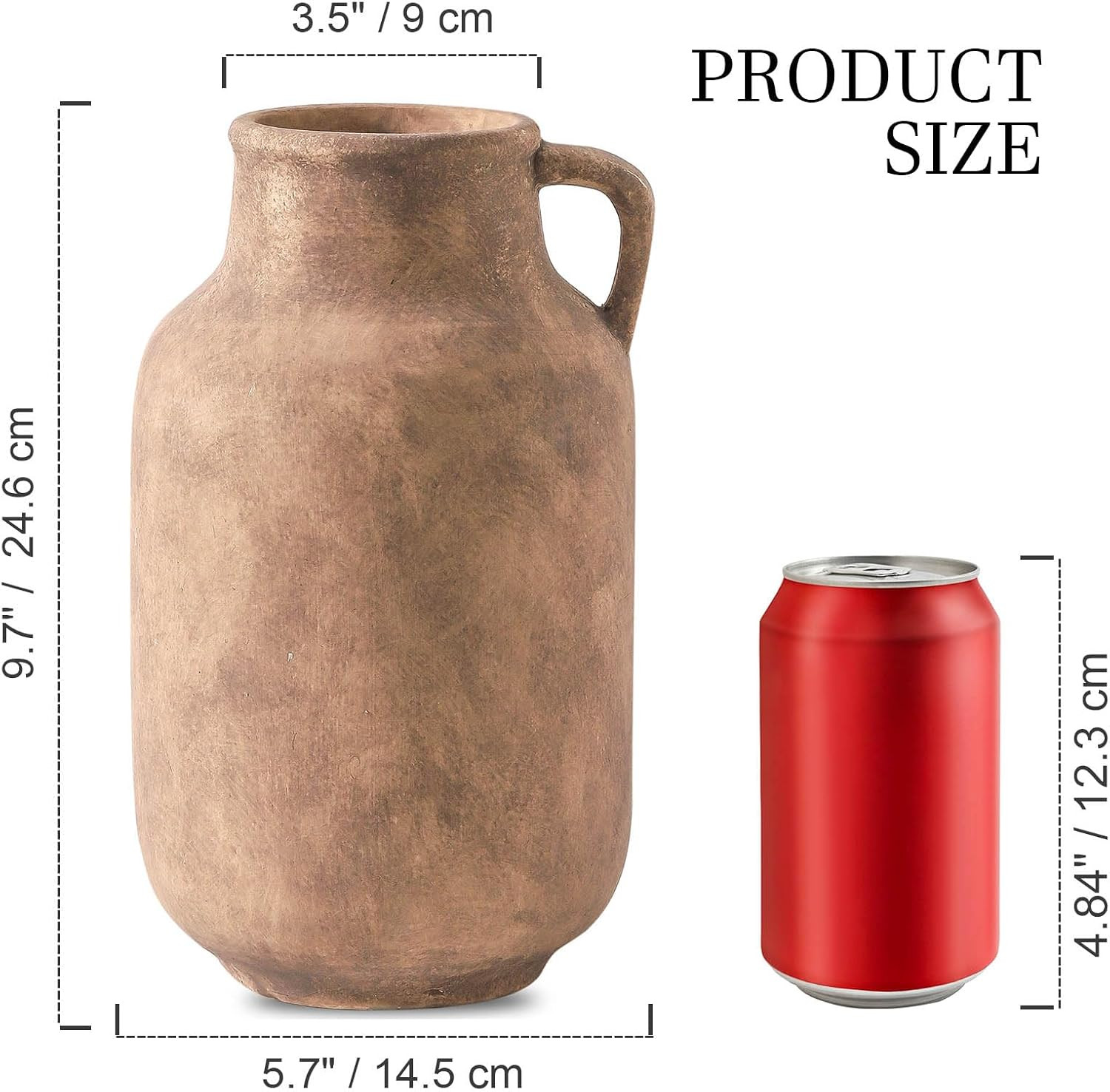 Ceramic Flower Vase Home Decor - 9.7 inch Large Table Flowers Vases Living Room Bedroom Plant Dec... | Amazon (US)