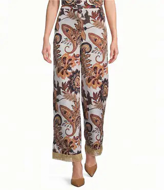 Antonio Melani Margaret Paisley Flat Front Pants - 2 | Dillard's