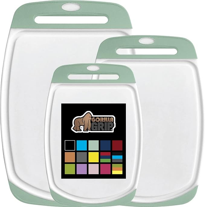 The Original Gorilla Grip Oversized 100% BPA Free Reversible Durable Kitchen Cutting Board Set of... | Amazon (US)