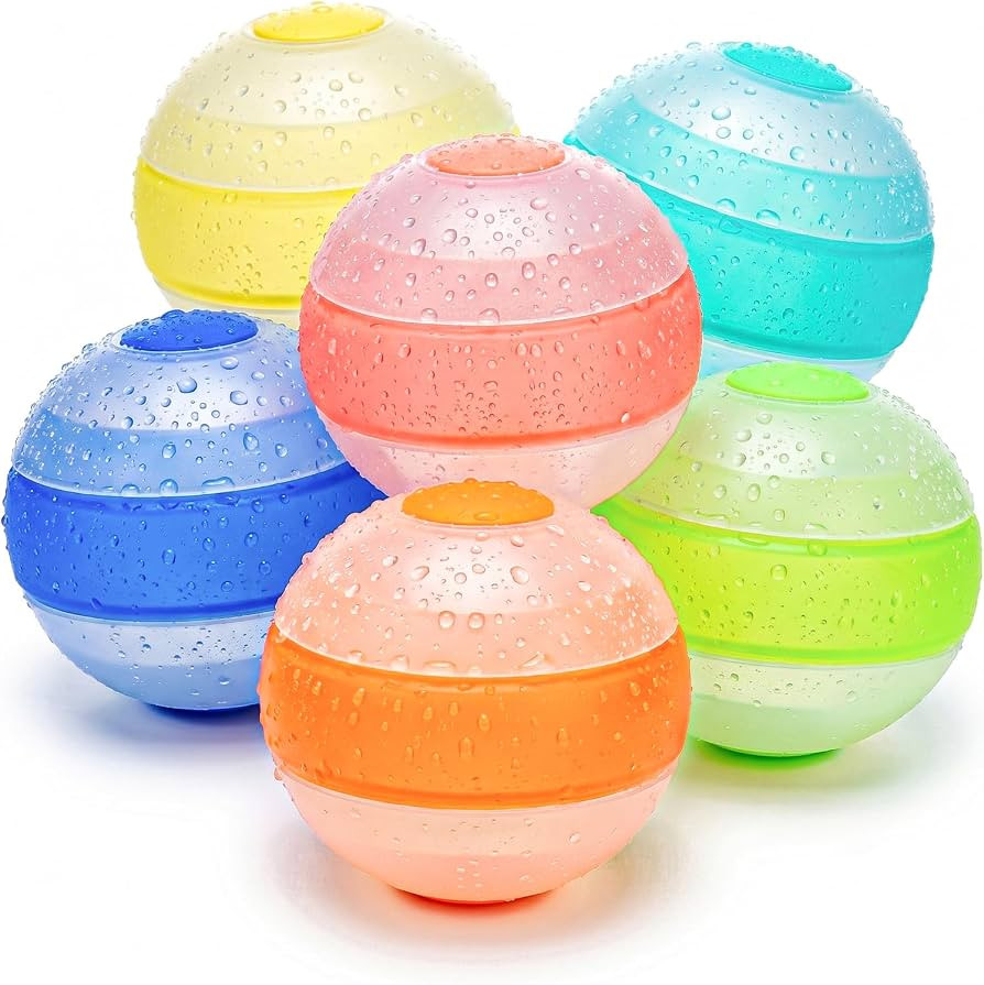 6 PCS Reusable Water Balloons, Water Balloons Quick Fill, Self Sealing Water Balloon, Non-Magneti... | Amazon (UK)