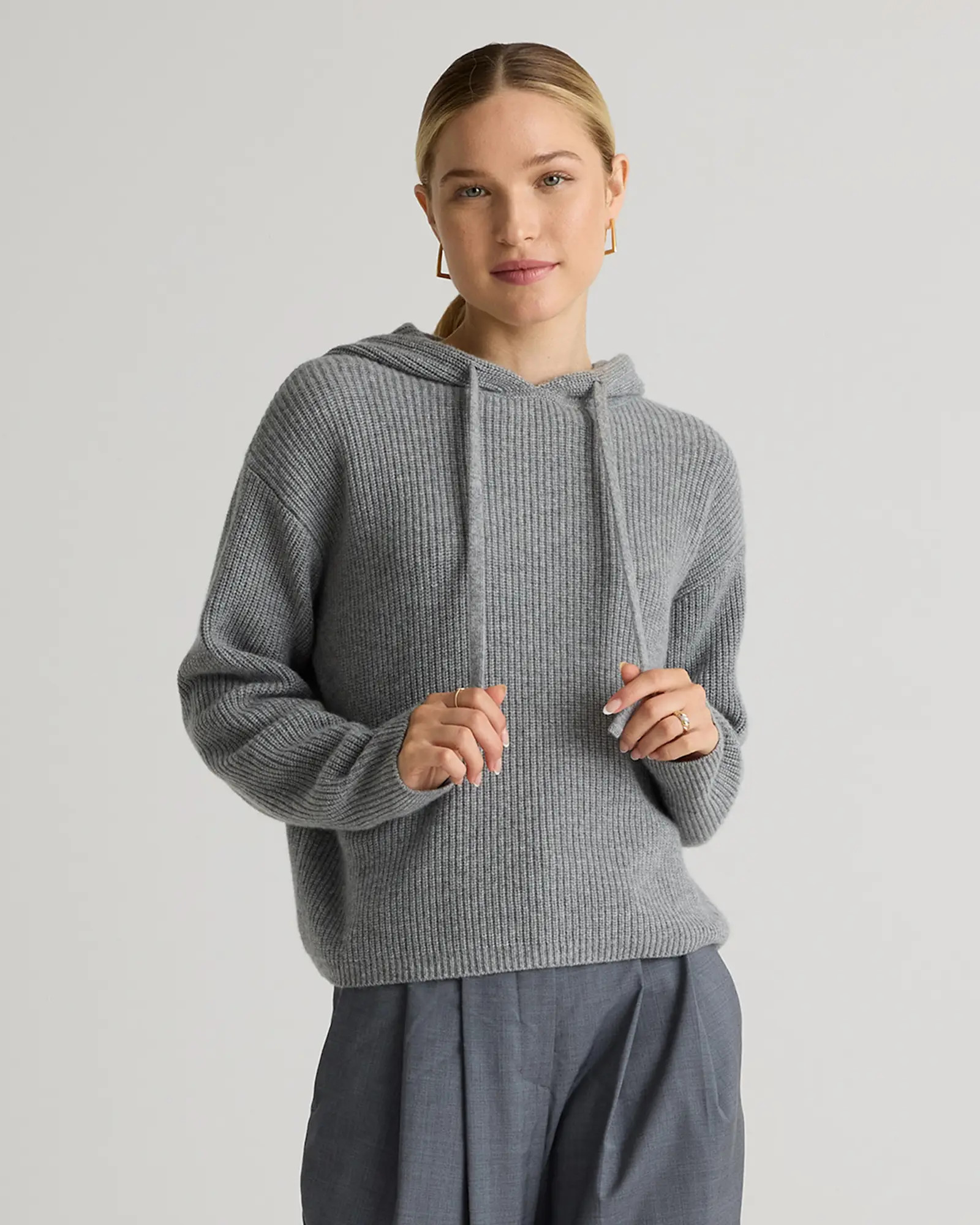 Women's Mongolian Cashmere Fisherman Pullover Hoodie | Quince